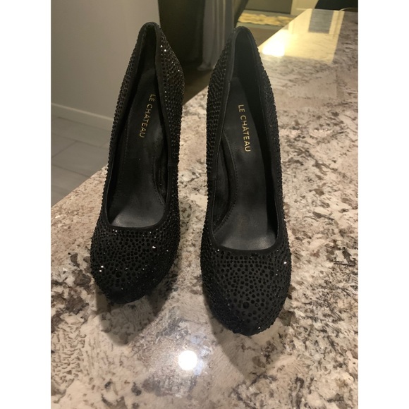 Black Sparkle Heels - Picture 2 of 2